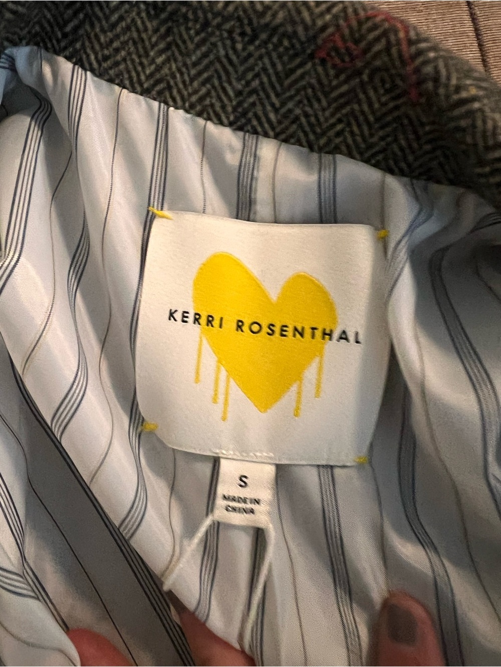 NWT Workday Herringbone Blazer Kerri Rosenthal - Picture 10 of 11